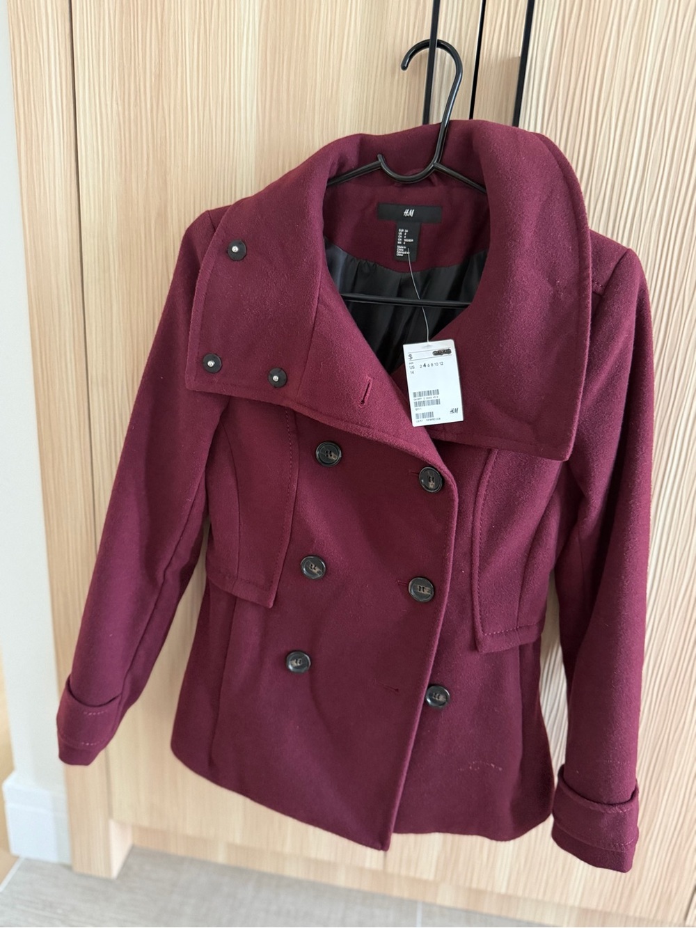 H&M Women's Burgundy Trench Coat